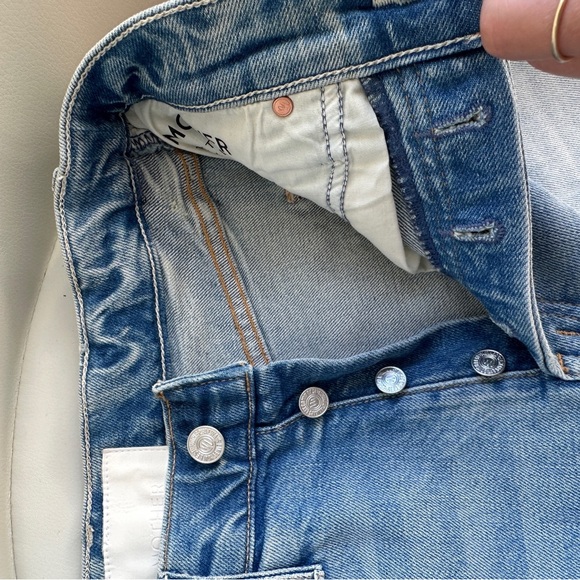 NWT MOTHER The Tomcat Kick Fray Button Fly Distressed Denim Jean Shorts Size 24 - Picture 7 of 14